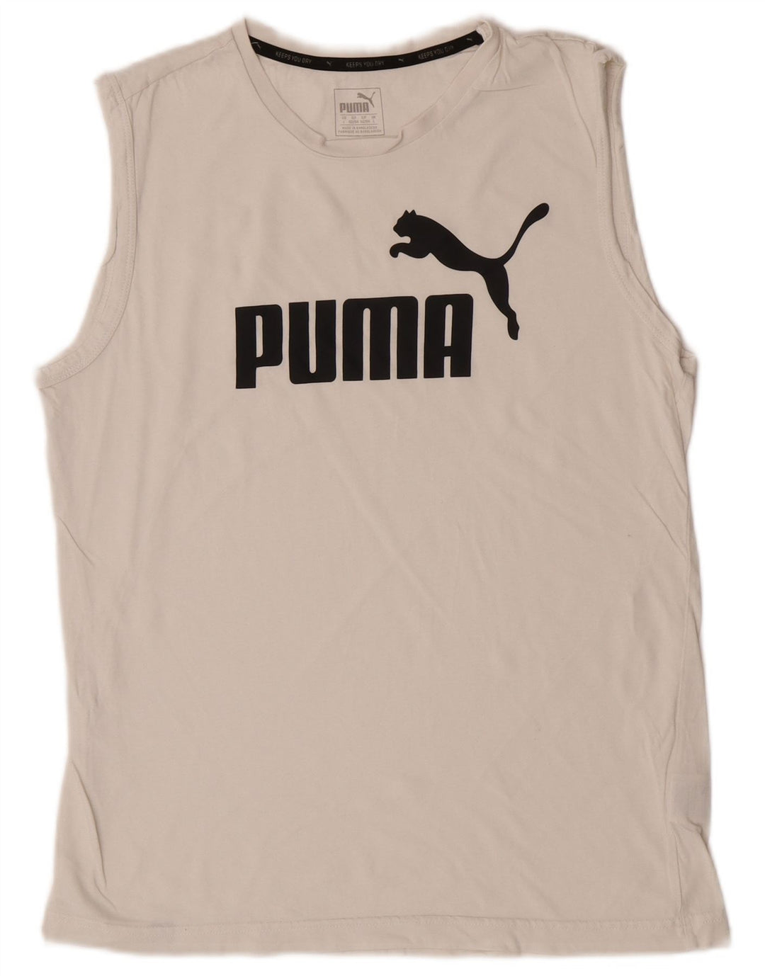 Мужской жилет с рисунком Puma, большой белый хлопок