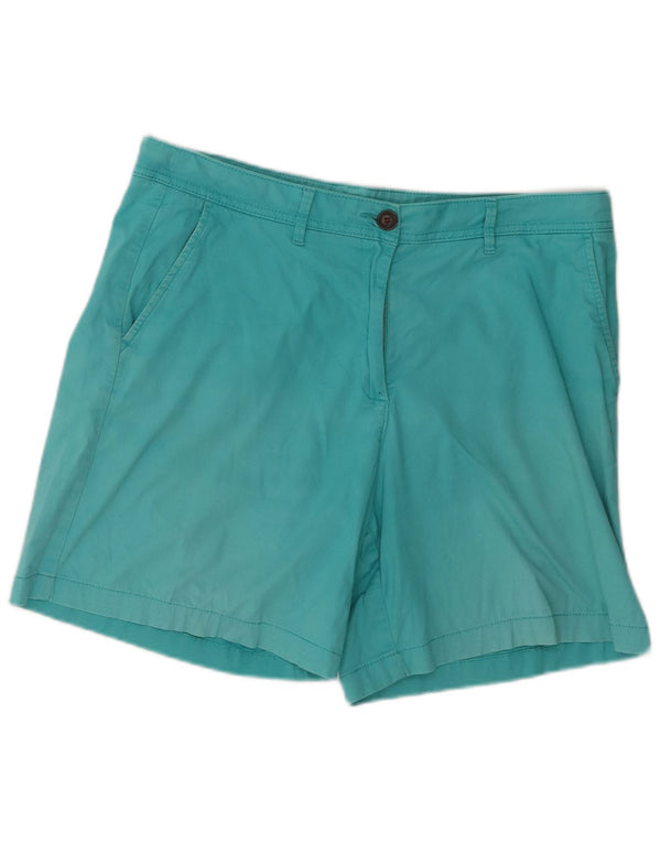 Crew Clothing Женские шорты чинос стандартного размера UK 14, большие W36, бирюзовые, хлопковые