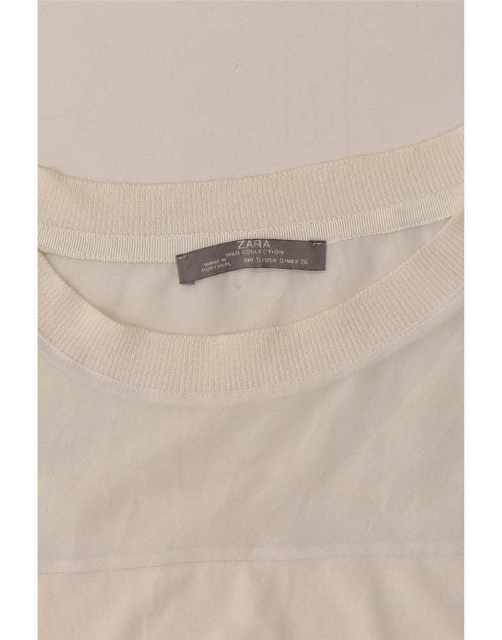 Женский свитер Zara UK 10, маленький белый