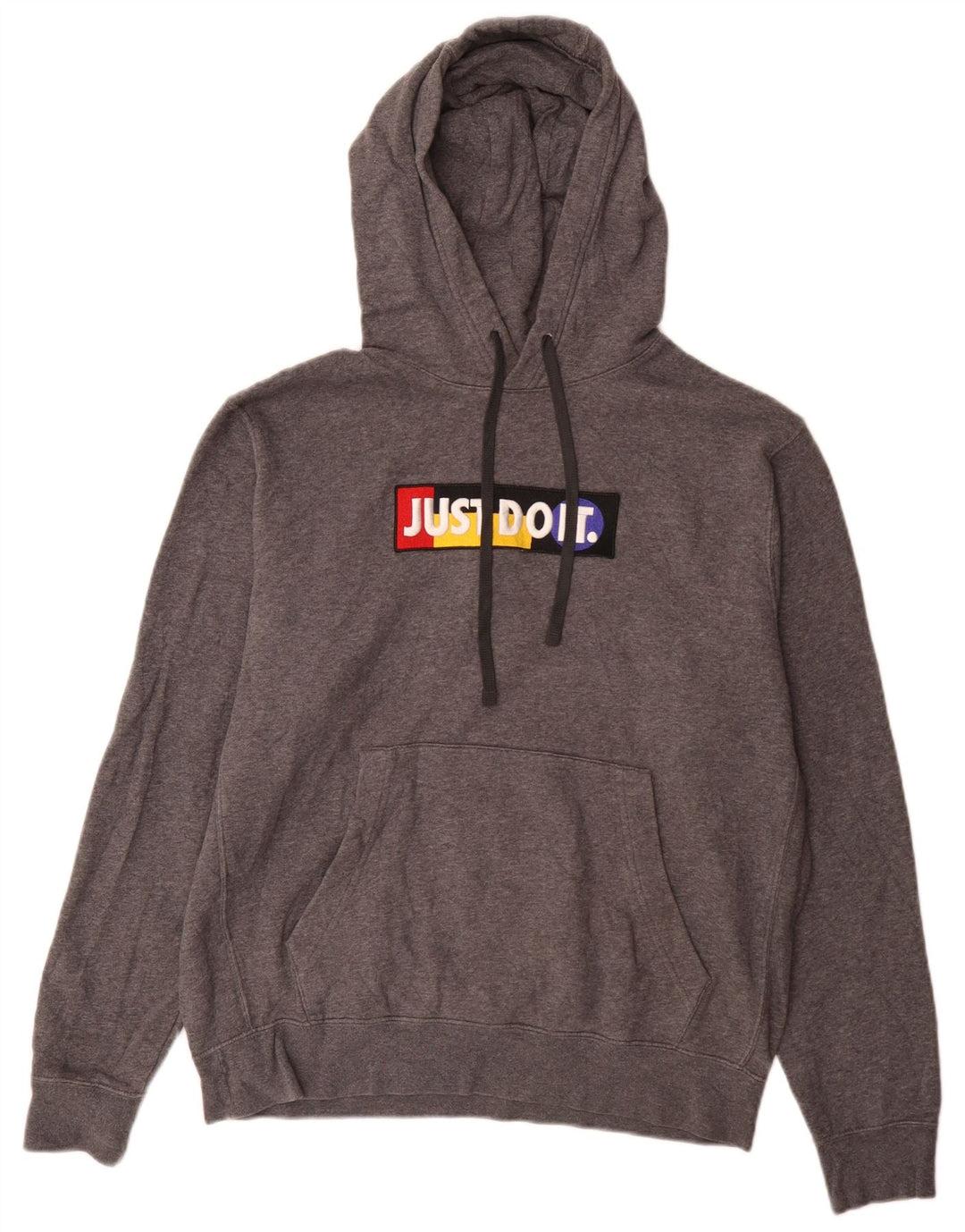 Мужской джемпер с капюшоном с графическим рисунком Nike, хлопковый цвет среднего серого цвета