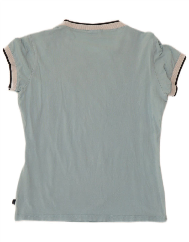 Женская футболка с рисунком ASICS Top UK 12, средний синий хлопок