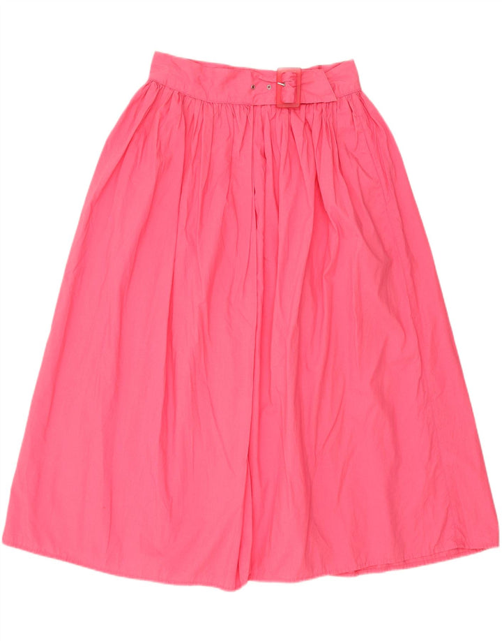 Benetton Женская юбка-трапеция IT 44 Medium W28 Розовый хлопок