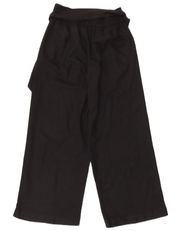 Zara Женские укороченные брюки с высокой талией и широкими штанинами XS W24 L23, черные
