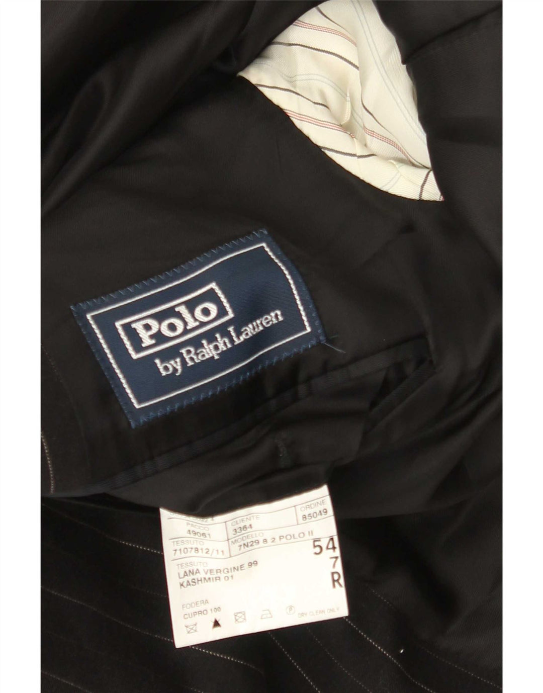 Мужские кроссовки Polo Ralph Lauren IT 54 2XL, черные, шерстяные в тонкую полоску