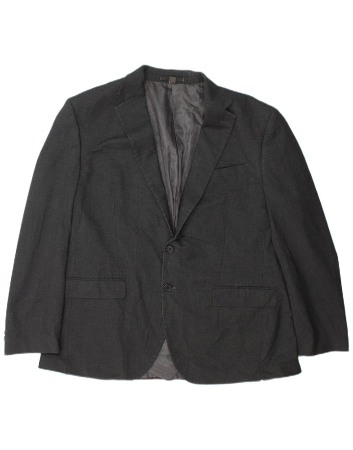 Мужской пиджак стандартного кроя с 2 пуговицами Marks & Spencer, размер 44 XL, серый