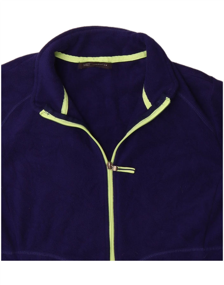 Женская флисовая куртка Marks & Spencer UK 20 2XL Фиолетовый полиэстер