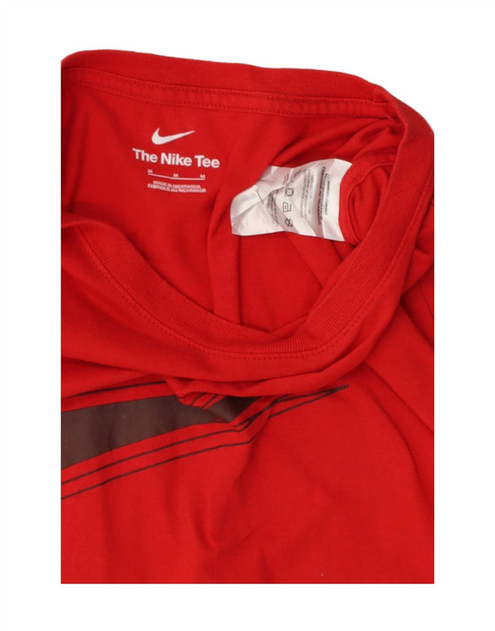 NIKE Mens Graphic T-Shirt Top Medium Red Cotton Vintage Nike and Second-Hand Nike from Messina Hembry 