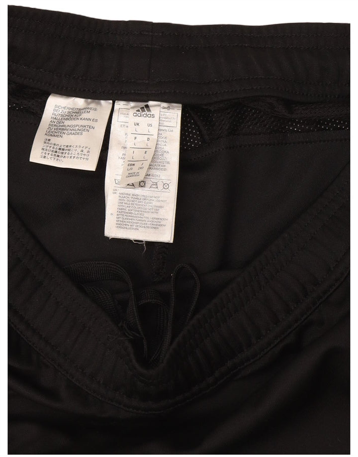 Мужские спортивные брюки Adidas, большие черные из полиэстера