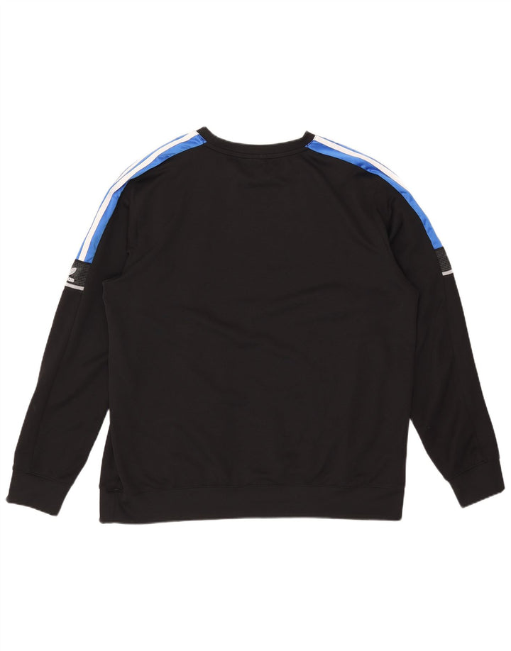 Мужской свитшот Adidas с графическим рисунком XL, черный полиэстер с цветными блоками