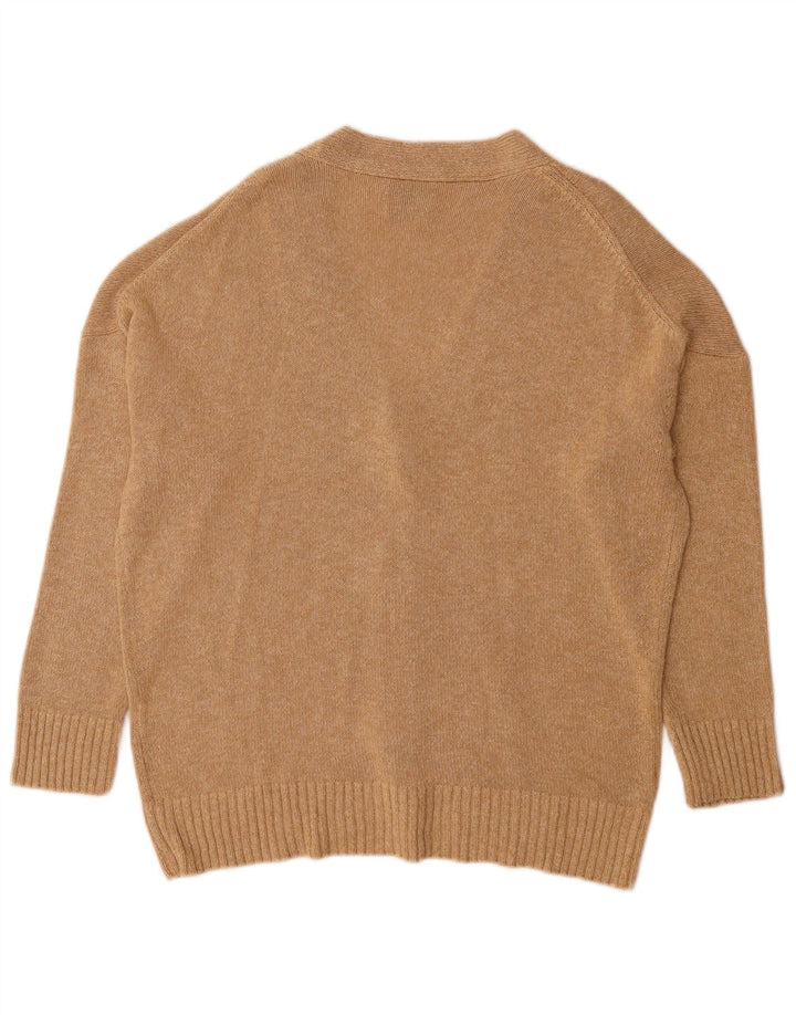 Женский кардиган Massimo Dutti UK 14, средний бежевый, вискоза