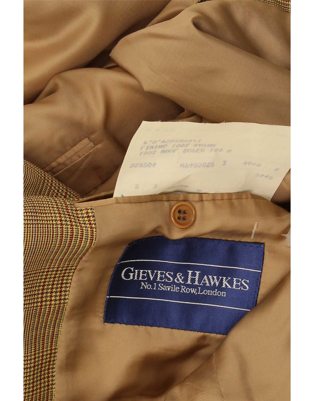 Мужской пиджак Gieves & Hawkes на 2 пуговицах, Великобритания, 42 XL, коричневый, шерсть с узором «гусиные лапки»