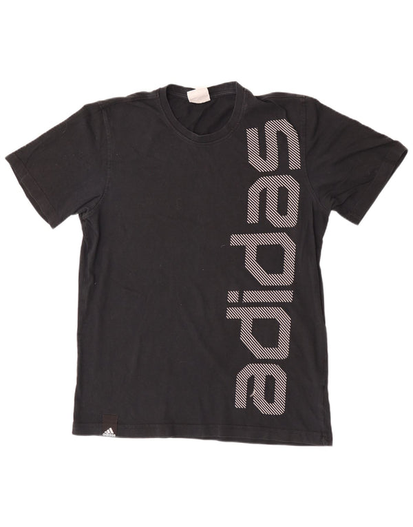 Мужская футболка с рисунком Adidas Top Medium Black Cotton