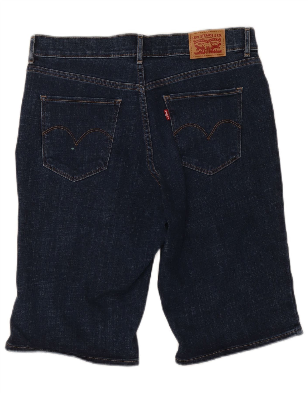 Женские джинсовые шорты-бермуды Levi's W29, хлопковые, среднего синего цвета