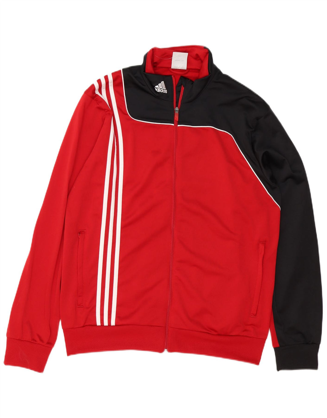 Мужская спортивная куртка Adidas UK 44/46, большой красный полиэстер с цветными блоками