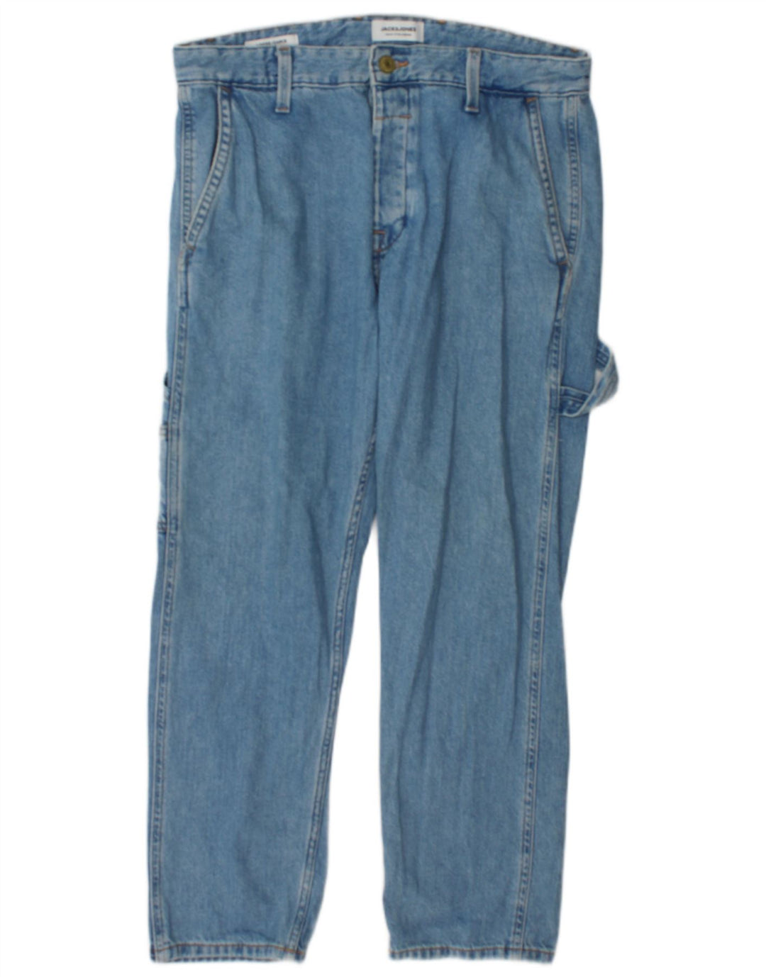 Женские прямые джинсы-карго Jack & Jones W34 L30, синие, хлопок