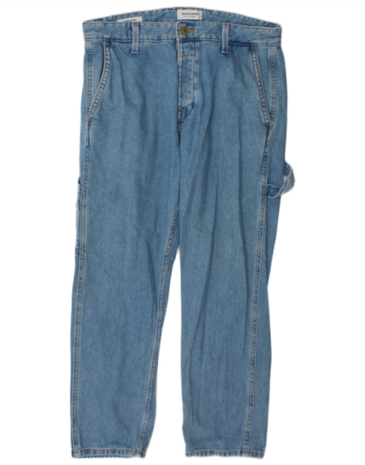 Женские прямые джинсы-карго Jack & Jones W34 L30, синие, хлопок