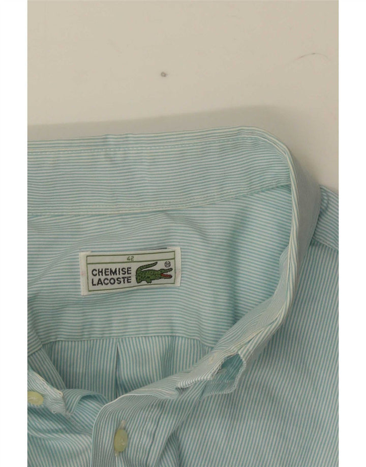 Мужская рубашка с коротким рукавом Lacoste, размер 42, большая синяя