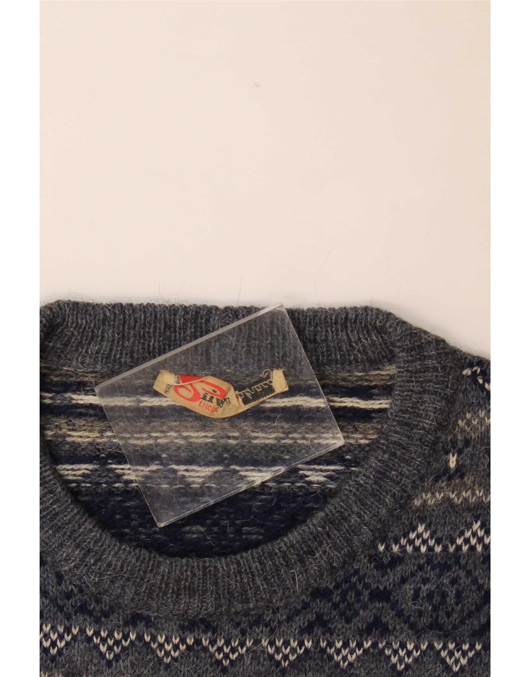 Мужской джемпер с круглым вырезом Silvy IT 50, средний темно-синий Fair Isle