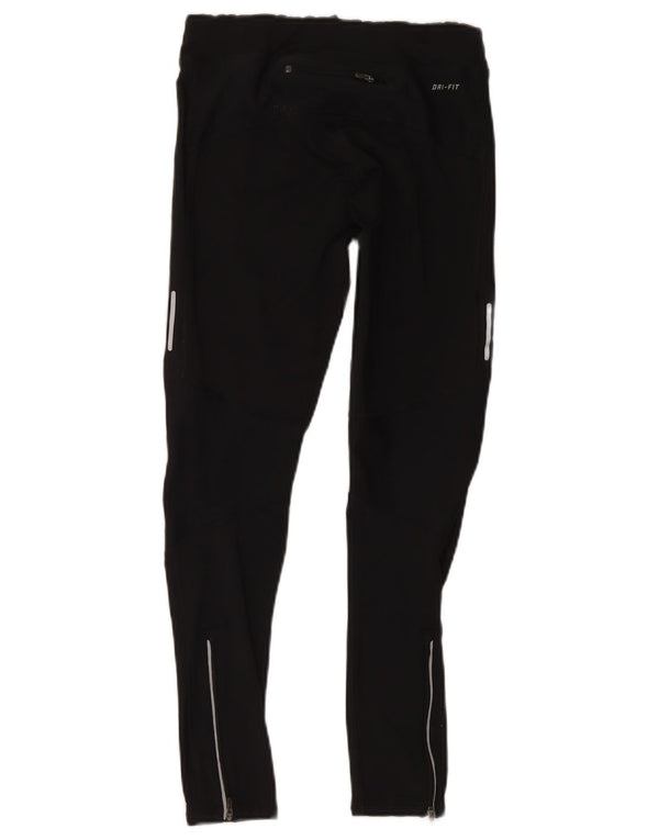Женские леггинсы Nike Dri Fit UK 10, маленькие черные полиэстер