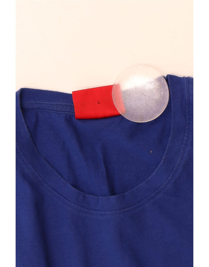 Мужская футболка Hugo Boss, большой синий хлопок