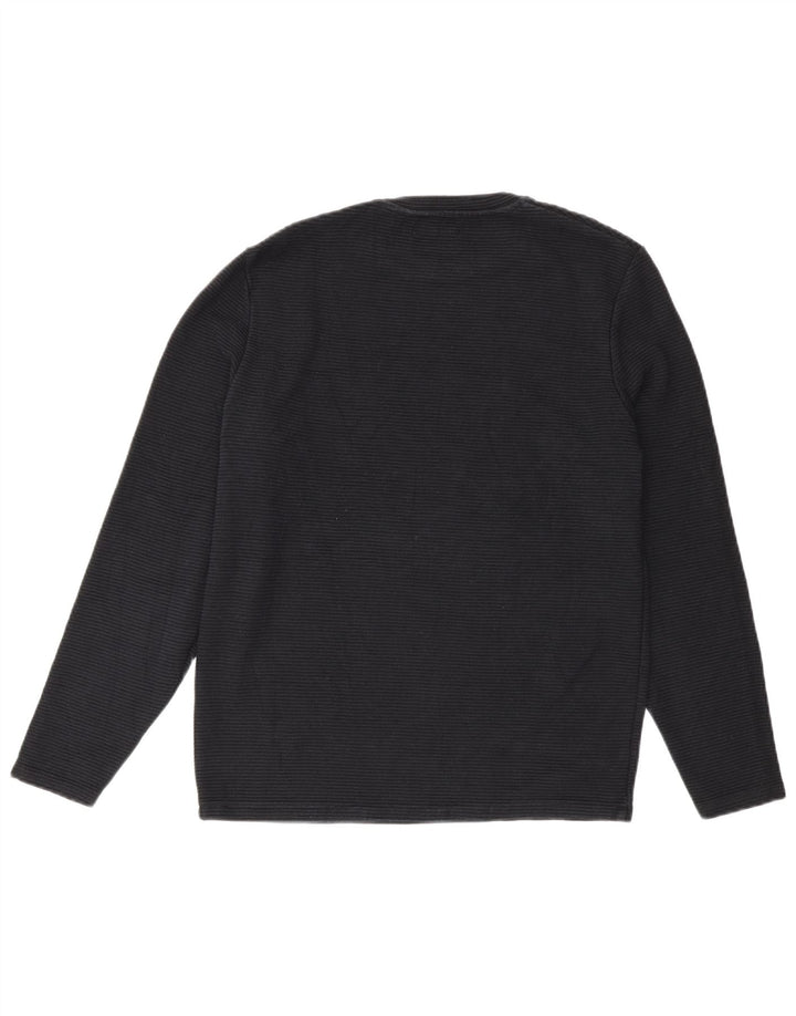 Мужской топ Zara с длинным рукавом, средний черный хлопок