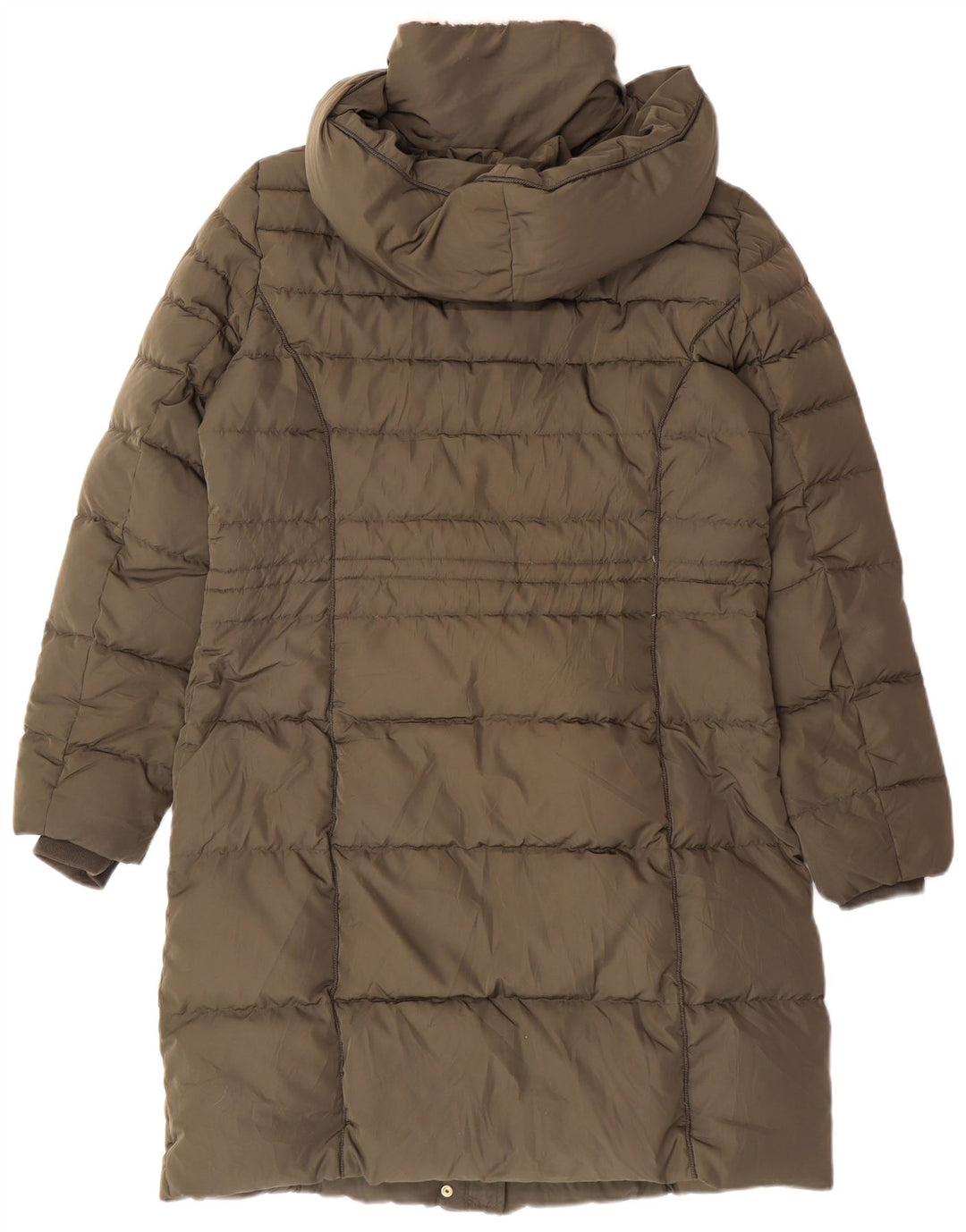 Vero Moda Женское стеганое пальто с капюшоном, большой размер, хаки, полиэстер, зимнее