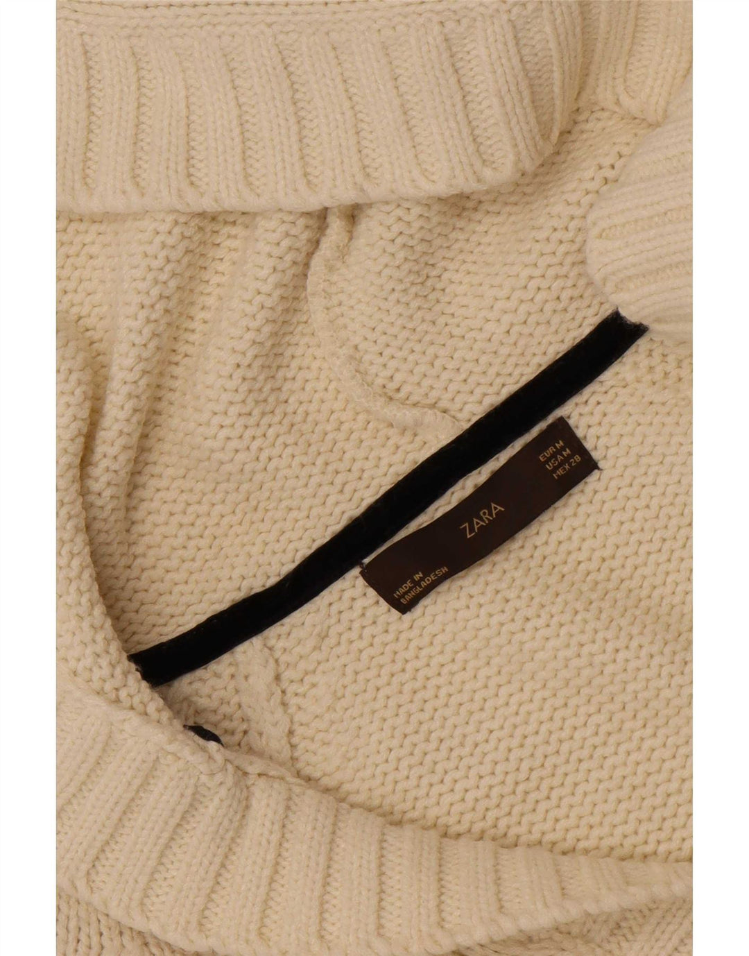 Женский свитер с капюшоном Zara UK 12 Medium Off White