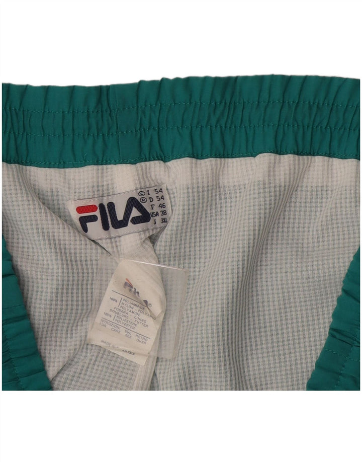 Мужской спортивный костюм Fila IT 54 XL зеленый с цветными блоками, полиамид