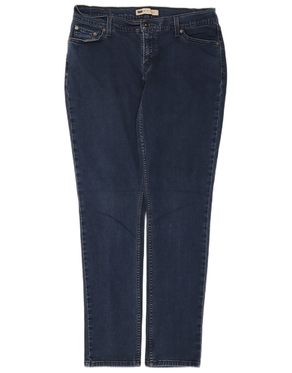 Женские джинсы скинни Levi's 524 с низкой талией W30 L32 Темно-синие, хлопок