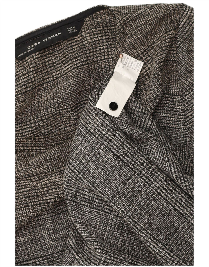 Женское платье прямого кроя Zara UK 12, вискоза среднего серого цвета