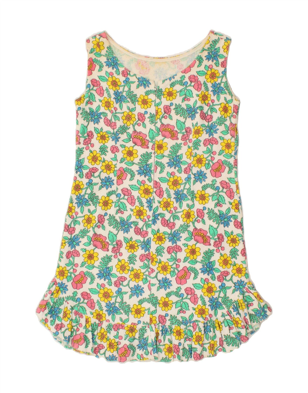 VINTAGE Womens Sleeveless Sundress UK 14 Medium Multicoloured Floral Vintage Vintage and Second-Hand Vintage from Messina Hembry 
