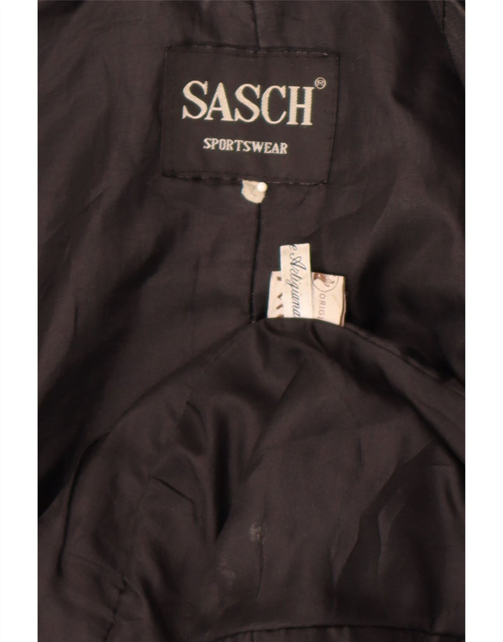 Женская кожаная куртка Sasch UK 14, большая черная кожа