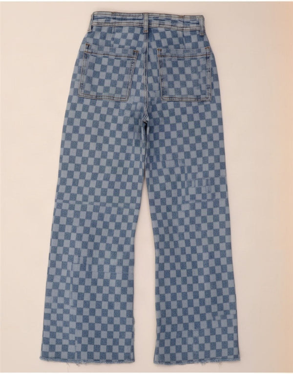 Zara Широкие джинсы для девочек 13–14 лет W22 L25 Синие геометрические
