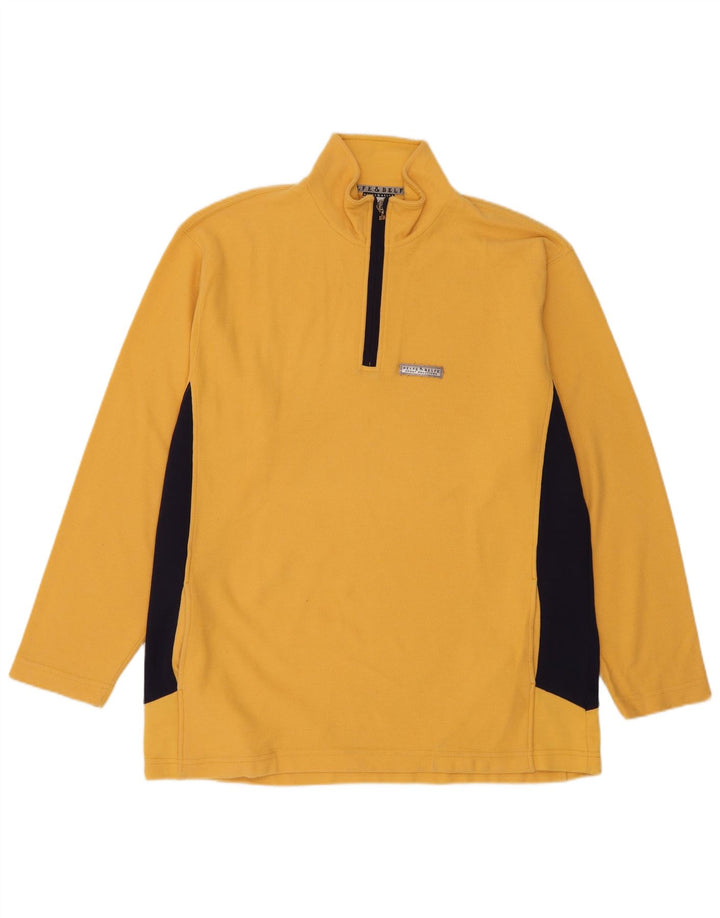 Мужской пуловер с воротником на молнии Belfe & Mens Top 2XL Желтый цветных блоков