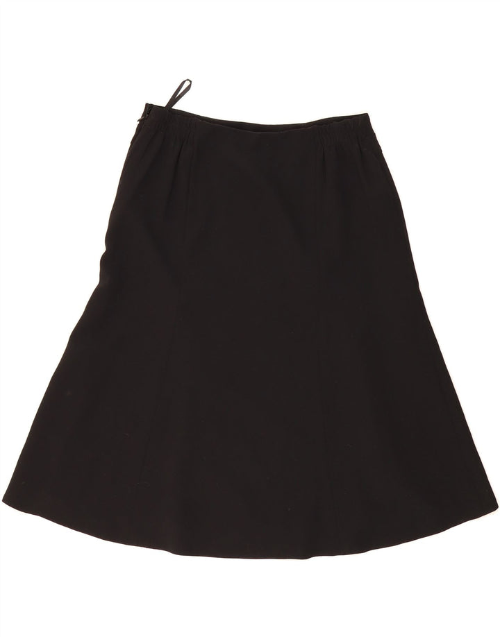EASTEX Womens A-Line Skirt UK 14 Large W32 Black Polyester Vintage Eastex and Second-Hand Eastex from Messina Hembry 
