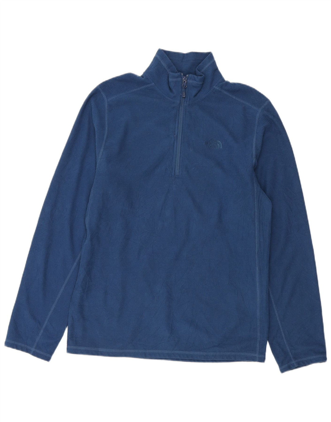 Мужской флисовый джемпер с воротником на молнии The North Face среднего размера, темно-синий, полиэстер