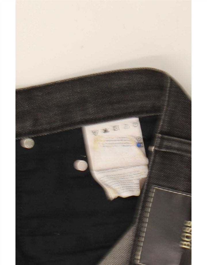 Мужские прямые джинсы Hugo Boss W38 L26, черный хлопок