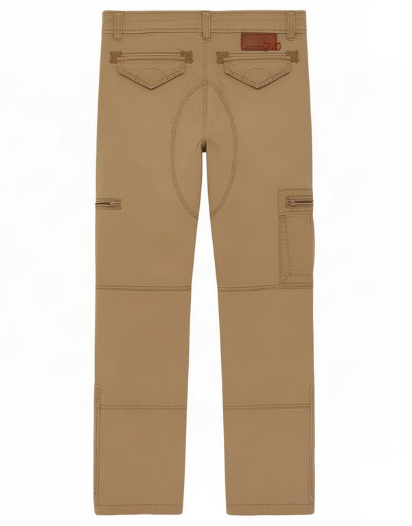 Lee Cooper Мужские прямые брюки-карго W28 L32 бежевые, хлопок