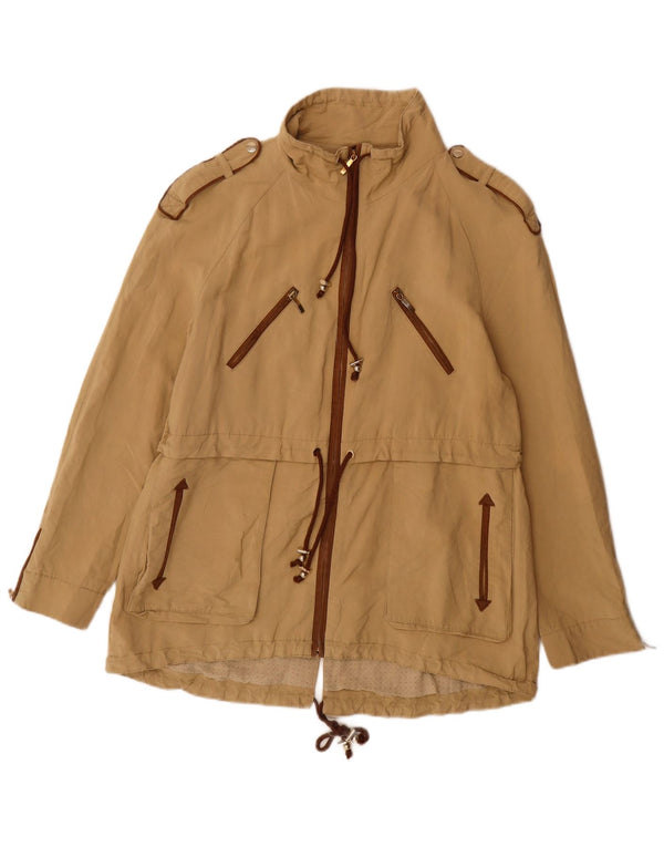 Женская куртка в стиле милитари Zara UK 18 XL, бежевая