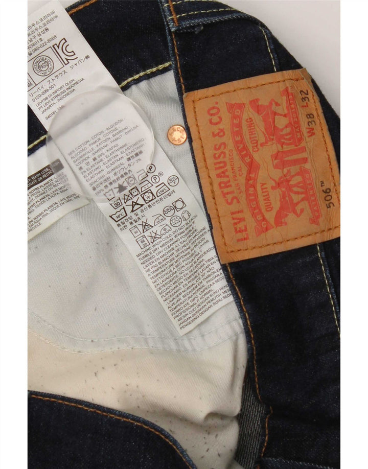 Мужские прямые джинсы Levi's 506 W38 L32 темно-синие, хлопок