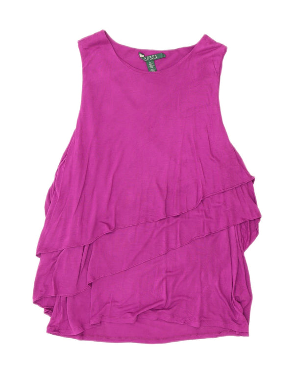 Женская блузка без рукавов Ralph Lauren, Великобритания, 18 XL, фиолетовый, вискоза