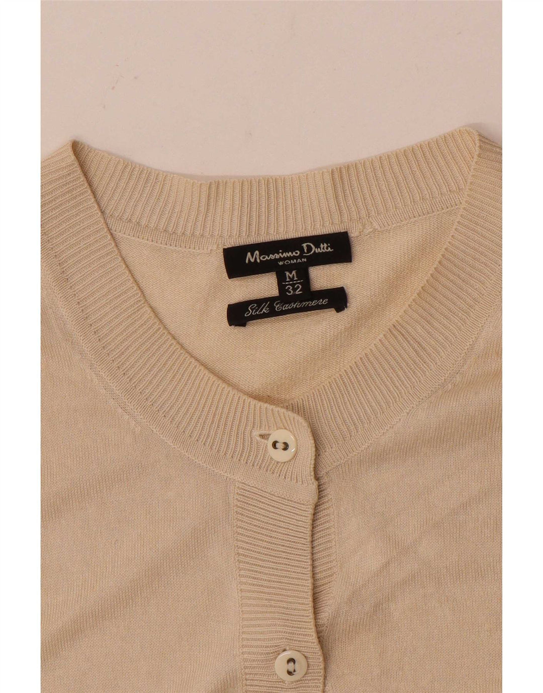 Женский кардиган Massimo Dutti UK 12, средний бежевый, шелковый
