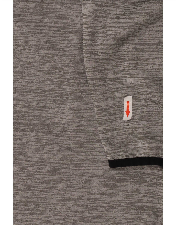 Мужской свитшот с воротником на молнии Under Armour, большой серый полиэстер с крапинками