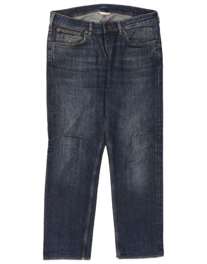 Мужские прямые джинсы Gant W32 L30, синий хлопок