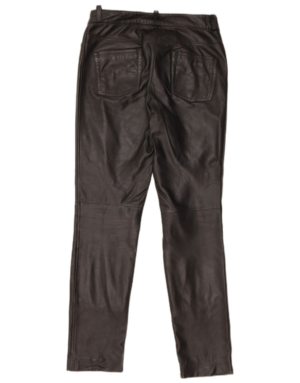 Женские кожаные брюки HEINE UK 12 Medium W30 L31, черные кожаные