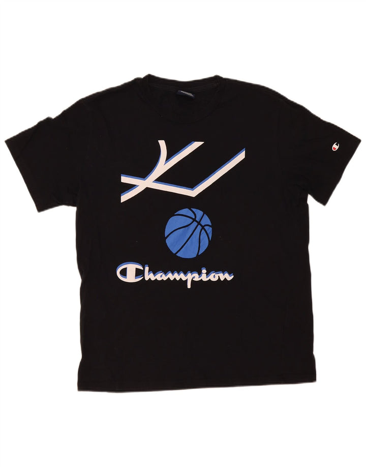 Мужская футболка с рисунком Champion, средний черный