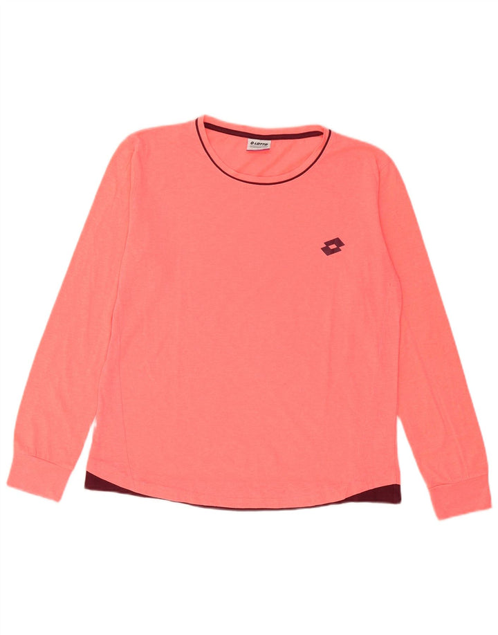 Женский топ Lotto с длинным рукавом UK 14, большой розовый полиэстер