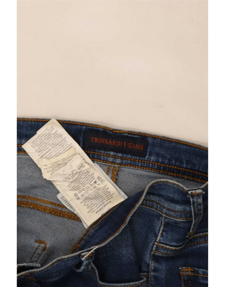 Женские узкие джинсы Trussardi W30 L30 синие, хлопок