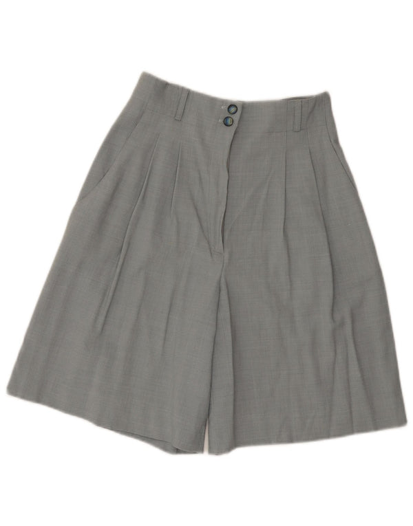 Винтажные женские шорты чинос с высокой талией и завязками W26, маленький серый полиэстер