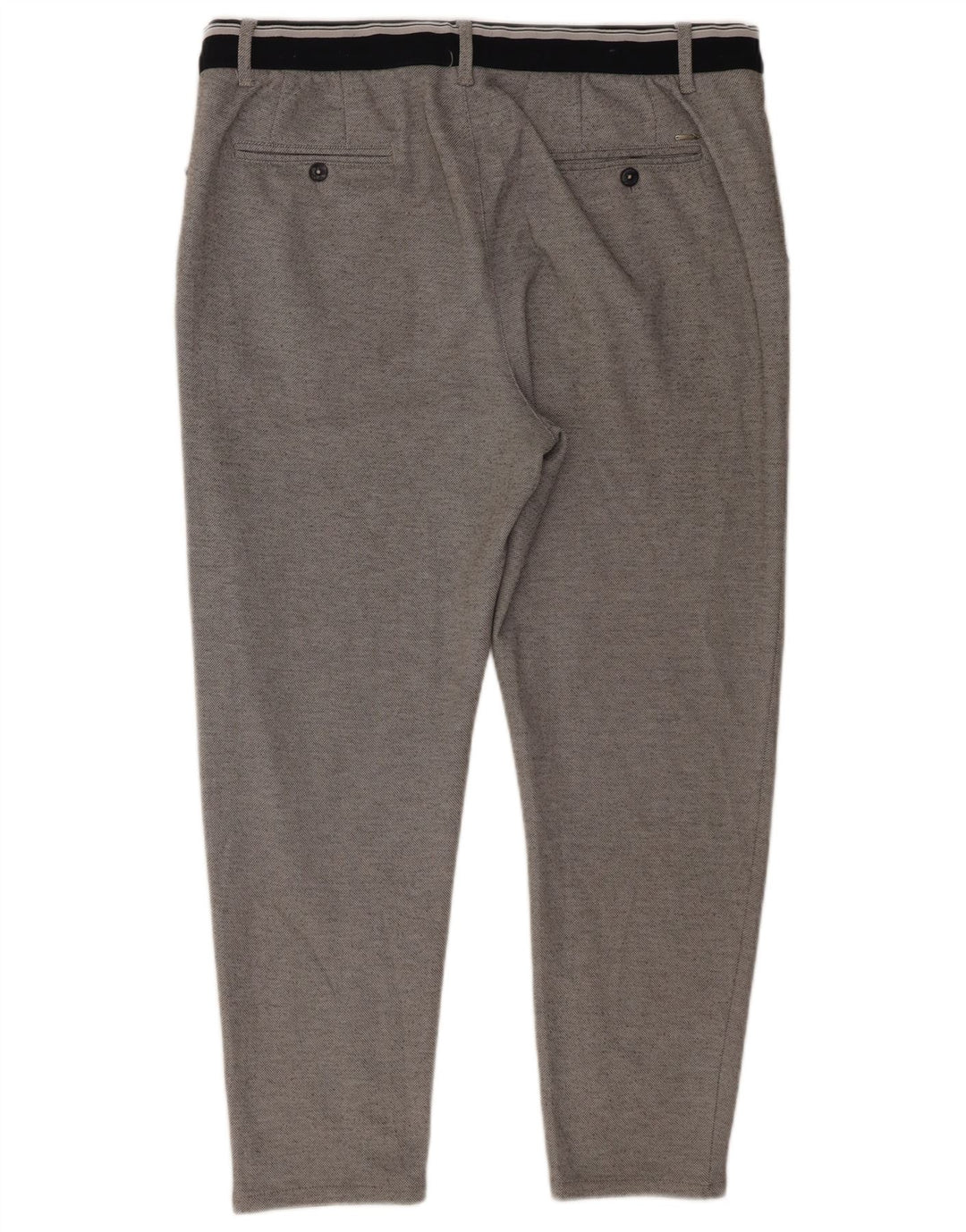 Мужские узкие укороченные брюки Zara XL W34 L26, серые, полиэстер
